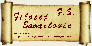 Filotej Samailović vizit kartica